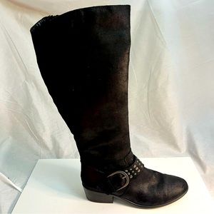 Aerosole A2 Black knee high wider calf boots size 91/2